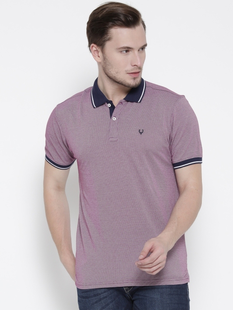 

Allen Solly Men Purple Solid Polo Collar T-shirt