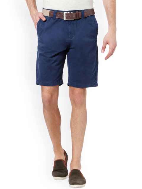 

People Men Blue Solid Slim Fit Chino Shorts