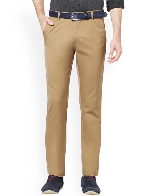 

Allen Solly Men Brown Regular Fit Solid Trousers