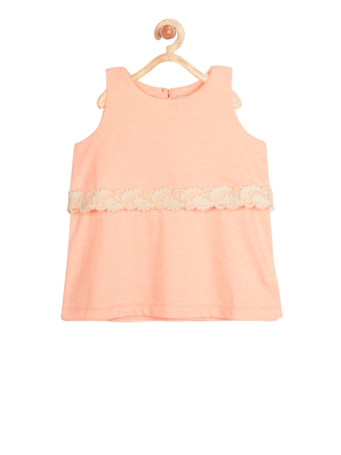 

Cherry Crumble Girls Peach Solid Top