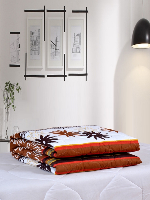 

Salona Bichona Brown & White Printed Heavy Winter Double Comforter