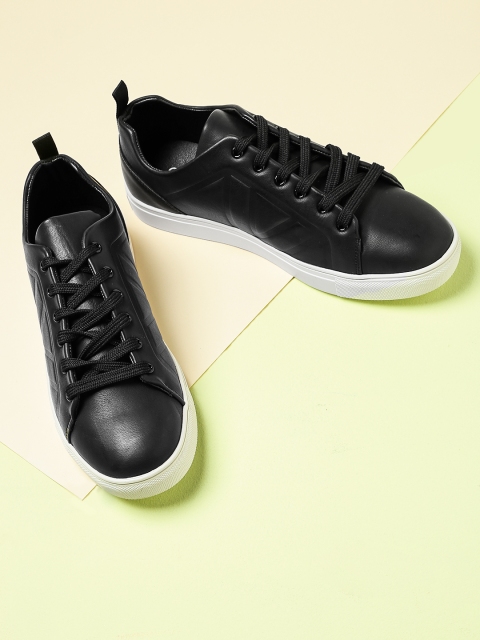 

ether Men Black Textured Sneakers