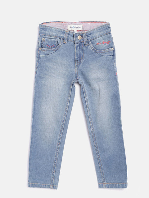 

Blue Giraffe Girls Blue Mid-Rise Clean Look Jeans