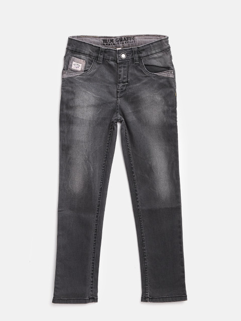 

Blue Giraffe Boys Grey Original Fit Mid-Rise Clean Look Stretchable Jeans