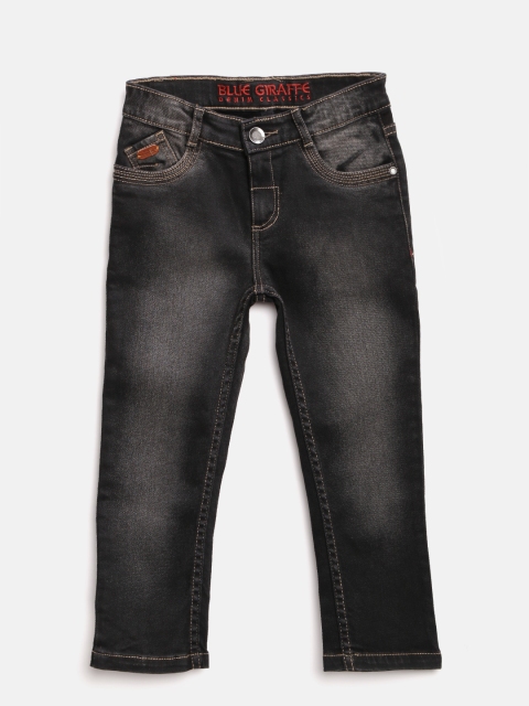 

Blue Giraffe Boys Black Original Fit Mid-Rise Clean Look Stretchable Jeans