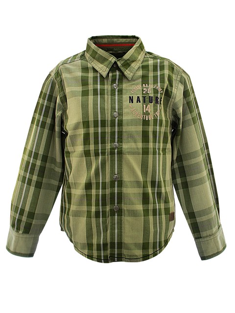

Blue Giraffe Boys Green Checked Casual Shirt
