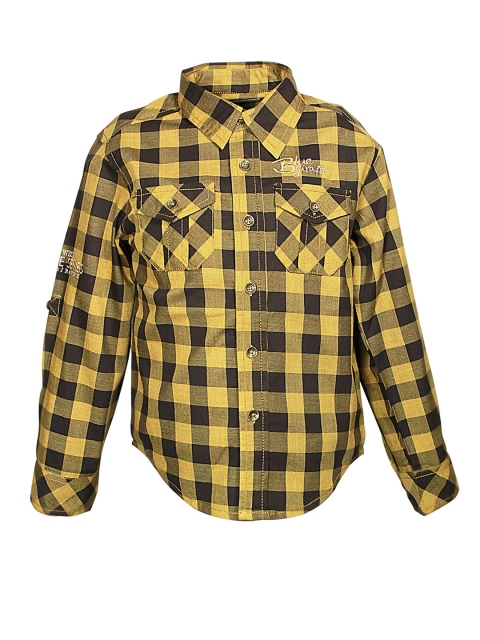 

Blue Giraffe Boys Brown Checked Casual Shirt