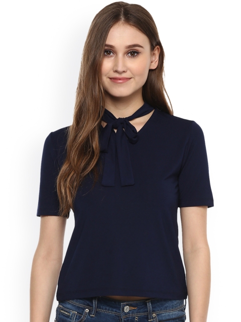 

Harpa Women Navy Blue Solid Top