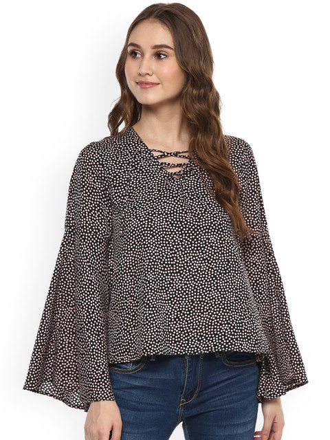 

Harpa Women Black Printed Top