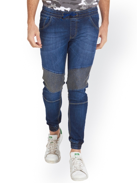 

DEEZENO Men Blue Regular Fit Mid-Rise Clean Look Joggers