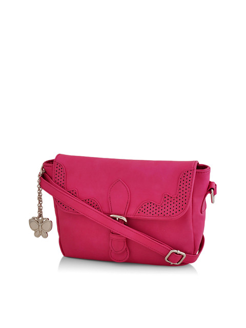 

Butterflies Pink Solid Sling Bag