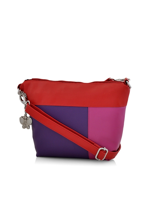 

Butterflies Red & Purple Colourblocked Sling Bag