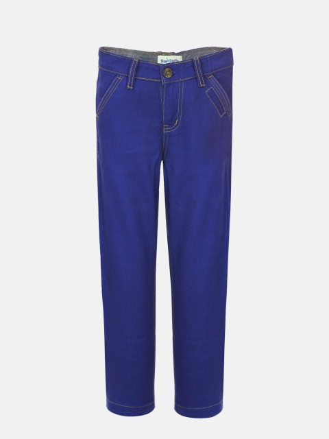 

Blue Giraffe Boys Blue Solid Chinos