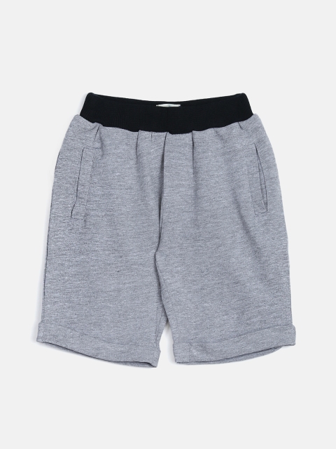 

Blue Giraffe Girls Grey Melange Solid Regular Fit Regular Shorts