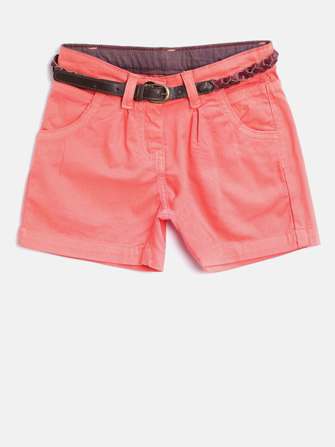 

Blue Giraffe Girls Pink Solid Shorts