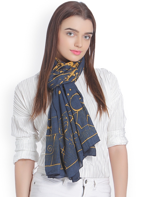 

Vero Moda Navy Printed Scarf, Navy blue