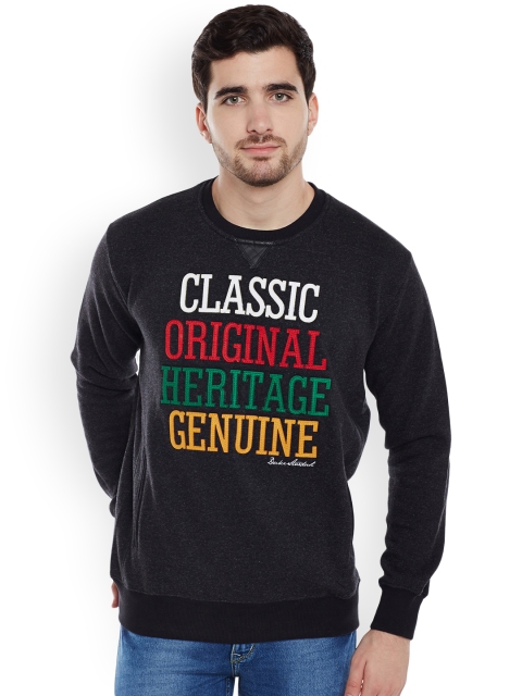 

Duke Men Black Self-Design Sweatshirt