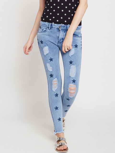 

Code 61 Women Blue Regular Fit Mid-Rise Mildly Distressed Stretchable Jeans