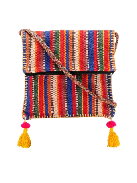 

The House of Tara Multicoloured Striped Sling Bag, Multi