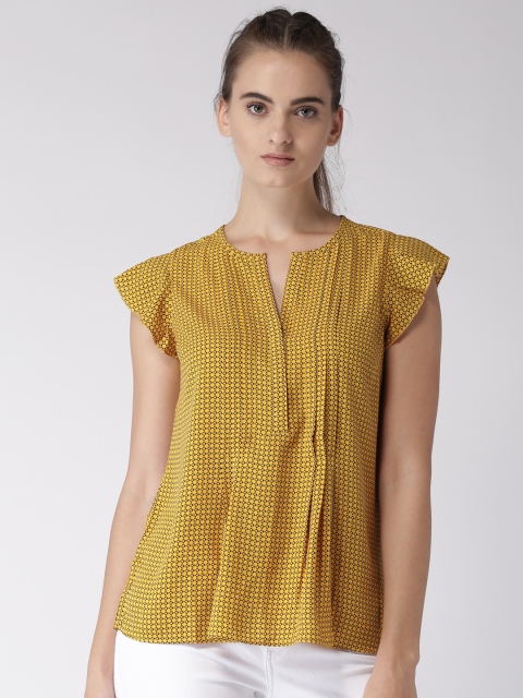 

Tommy Hilfiger Women Mustard Yellow Printed Top