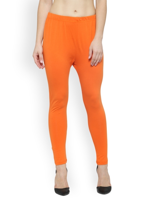 

Laabha Orange Ankle-Length Leggings
