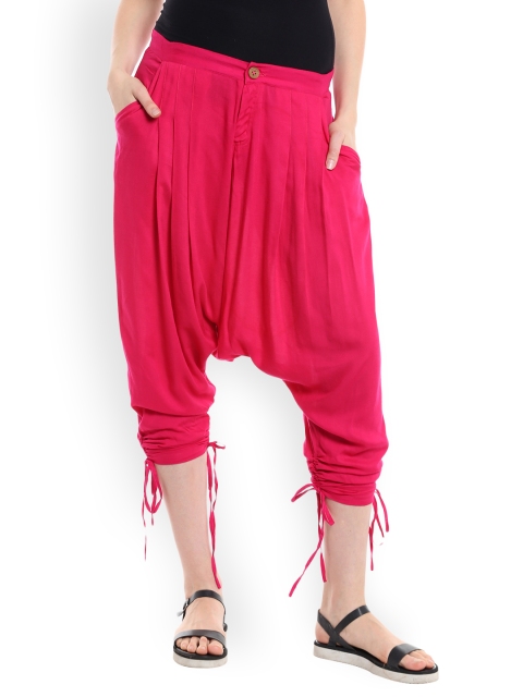 Desi Weaves Women Pink Jodhpuri Trousers available at myntra for Rs.695