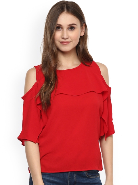 

Harpa Women Red Solid Top