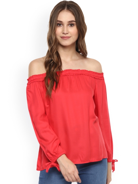

Harpa Women Red Solid Top