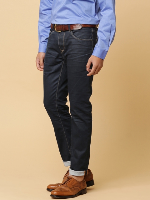 

Mr Bowerbird Men Blue Tapered Fit Mid-Rise Stretchable Coated Jeans