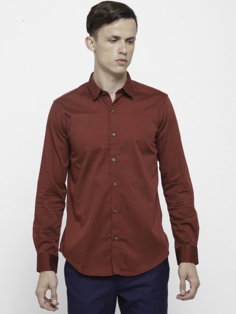 

Peter England Casuals Men Maroon Slim Fit Solid Casual Shirt