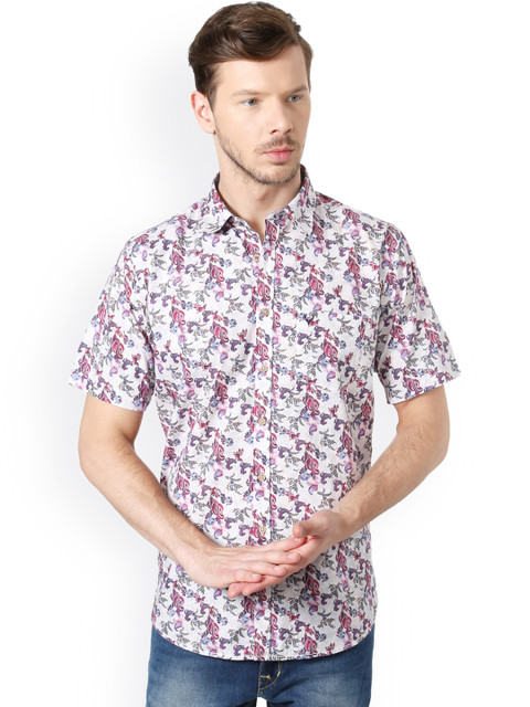 

Allen Solly Men White Slim Fit Floral Print Casual Shirt