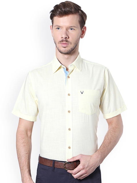 

Allen Solly Men Yellow Slim Fit Self-Design Casual Shirt