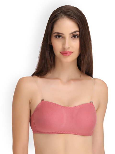 

Clovia Pink Solid Non-Wired Non Padded T-shirt Bra BR0377P2340C