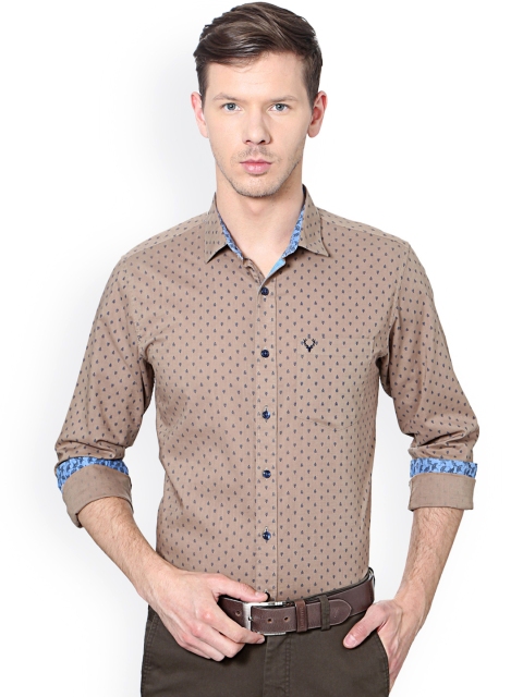 

Allen Solly Men Brown Slim Fit Printed Casual Shirt
