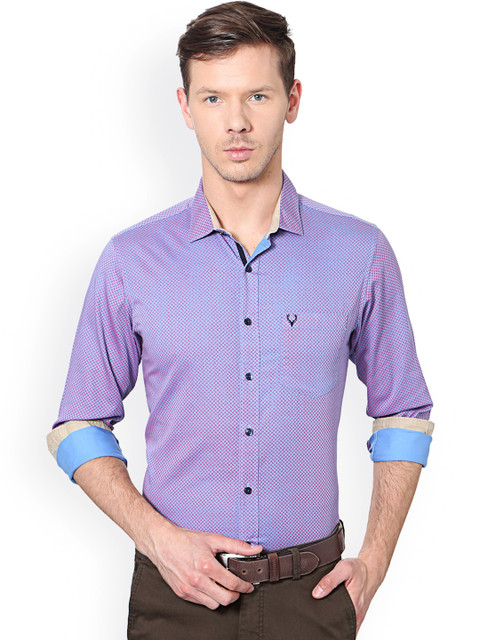 

Allen Solly Men Blue Slim Fit Printed Casual Shirt