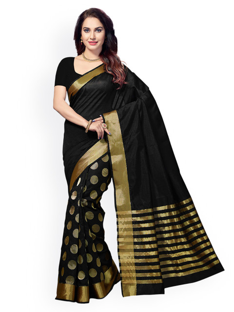 

Ishin Black Woven Design Art Silk Saree