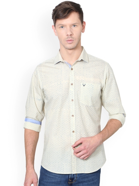 

Allen Solly Men Beige Slim Fit Printed Casual Shirt