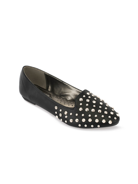 

Truffle Collection Women Black Embellished Flats