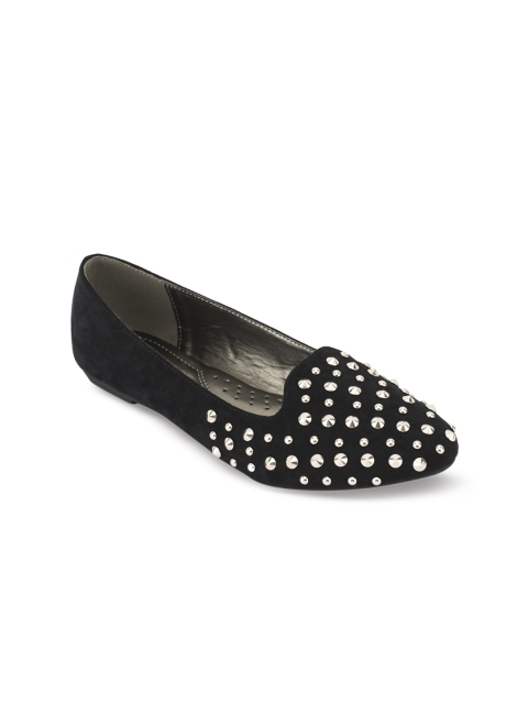 

Truffle Collection Women Black Embellished Flats