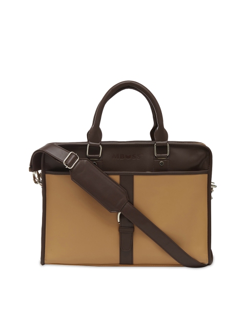 

MBOSS Unisex Brown & Beige Laptop Bag