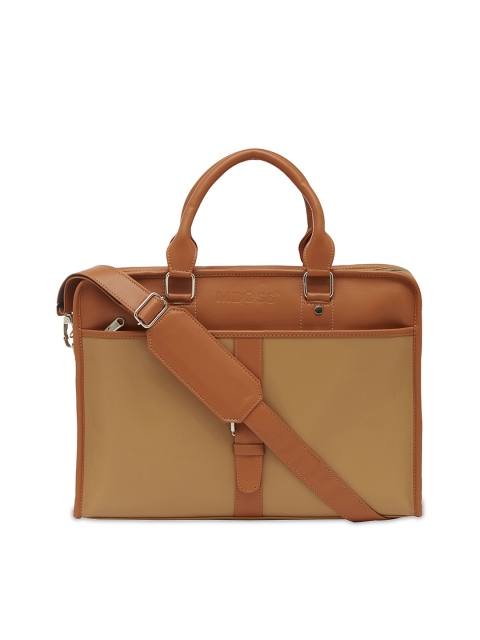 

MBOSS Unisex Brown & Orange Laptop Bag