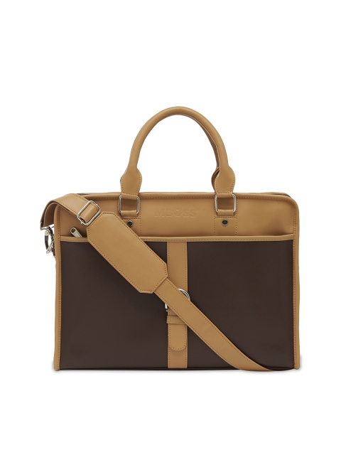 

MBOSS Unisex Brown & Beige Messenger Bag