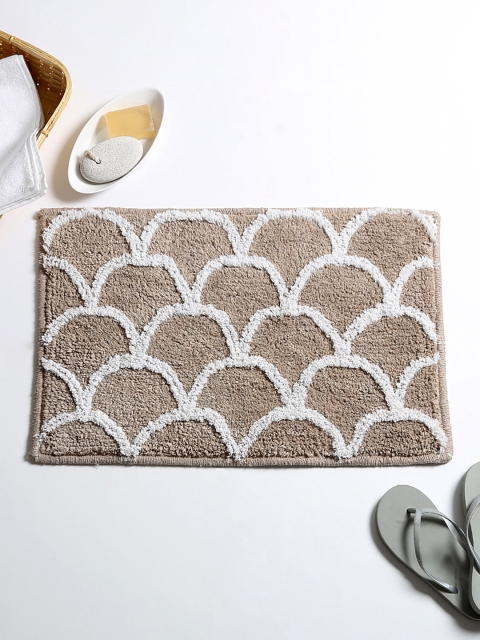 

House This Grey Cotton Rectangular Bath Rug
