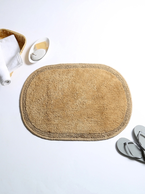 

House This Beige Cotton Rectangular Bath Rug