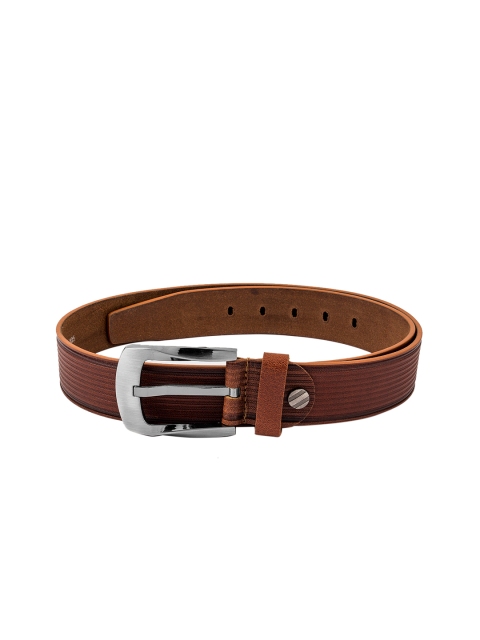 

Kara Men Tan Brown Textured Genuine Leather Belt