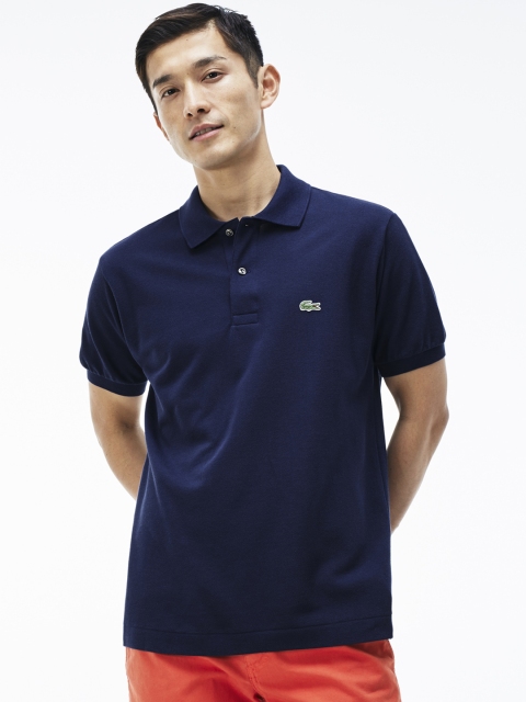 

Lacoste Men Blue Loose Fit Solid Polo Collar T-shirt