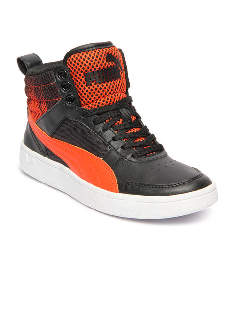 

Puma Unisex Black Rebound Street v2 Oxidized Jr High-Top Sneakers