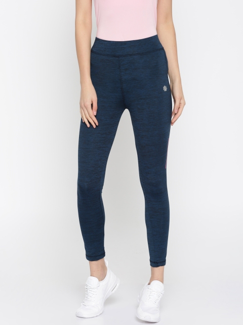 

Proline Active Navy Printed Yoga Tights, Navy blue
