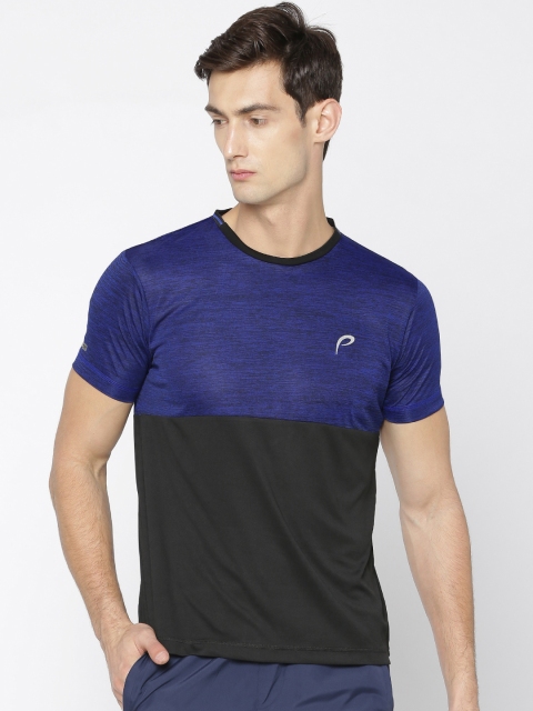 

Proline Active Men Blue & Black Colourblocked Training T-shirt