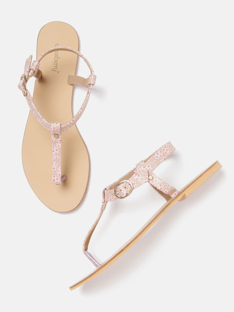 

DressBerry Women Beige Printed Flats